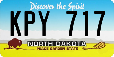 ND license plate KPY717