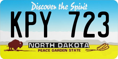 ND license plate KPY723