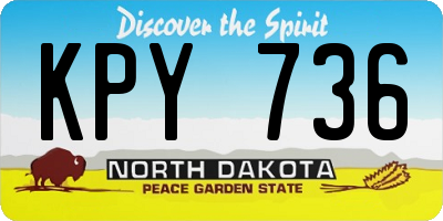 ND license plate KPY736