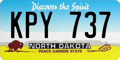 ND license plate KPY737
