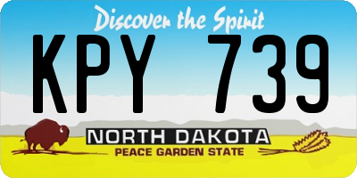 ND license plate KPY739