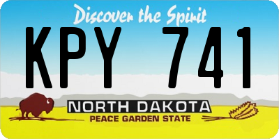 ND license plate KPY741