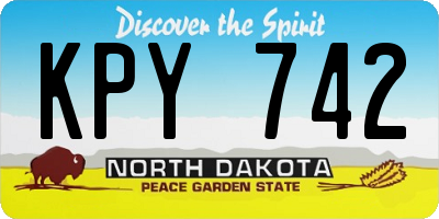 ND license plate KPY742