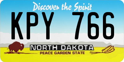 ND license plate KPY766