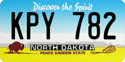 ND license plate KPY782