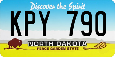 ND license plate KPY790