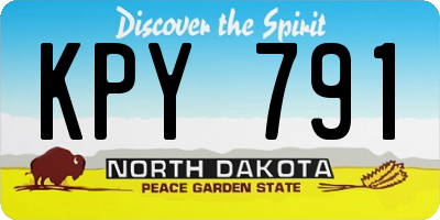 ND license plate KPY791