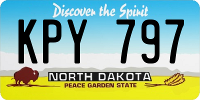 ND license plate KPY797