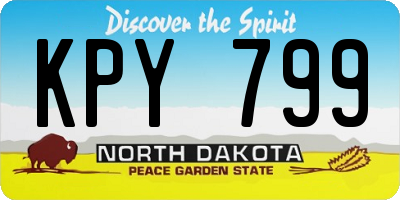 ND license plate KPY799