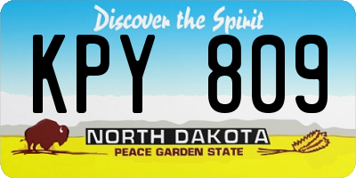ND license plate KPY809