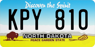 ND license plate KPY810