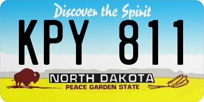 ND license plate KPY811