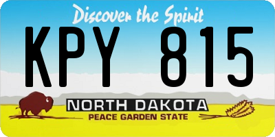 ND license plate KPY815