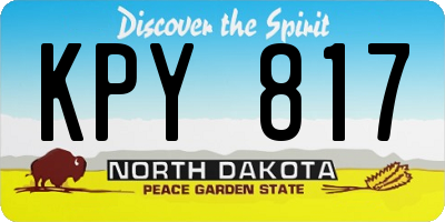 ND license plate KPY817