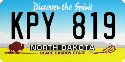 ND license plate KPY819