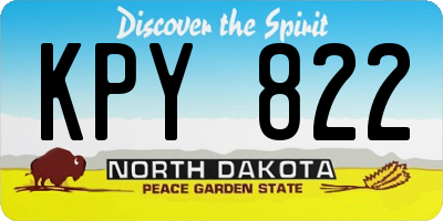 ND license plate KPY822