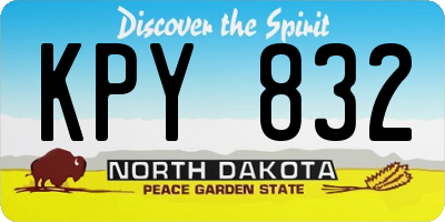 ND license plate KPY832
