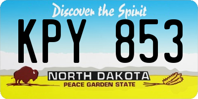 ND license plate KPY853