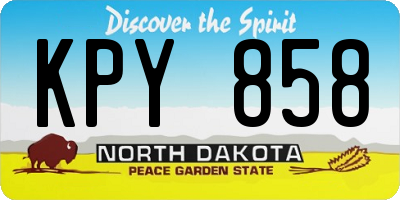 ND license plate KPY858