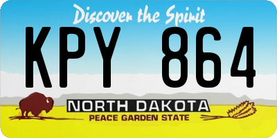 ND license plate KPY864