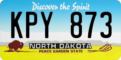 ND license plate KPY873