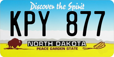 ND license plate KPY877