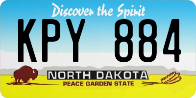 ND license plate KPY884