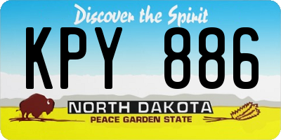 ND license plate KPY886