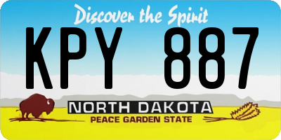 ND license plate KPY887
