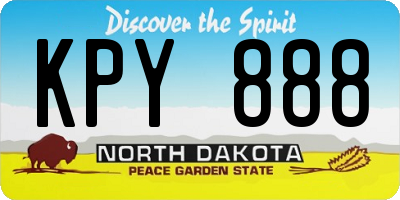 ND license plate KPY888