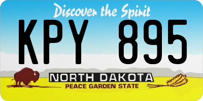 ND license plate KPY895