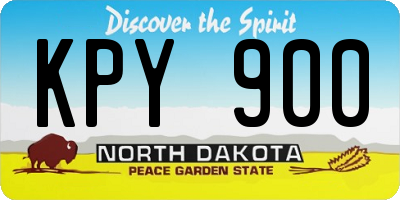 ND license plate KPY900