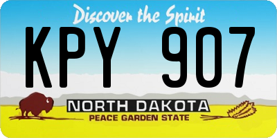 ND license plate KPY907