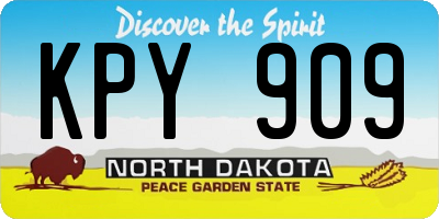 ND license plate KPY909