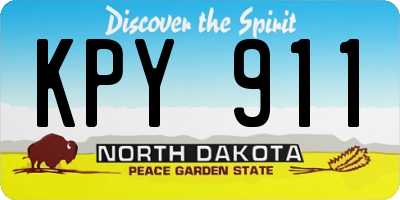 ND license plate KPY911