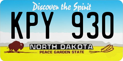 ND license plate KPY930