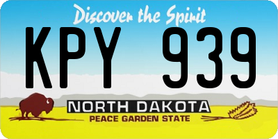 ND license plate KPY939