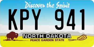 ND license plate KPY941