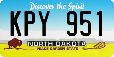 ND license plate KPY951