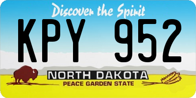 ND license plate KPY952