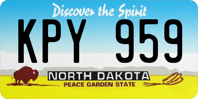 ND license plate KPY959