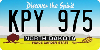 ND license plate KPY975