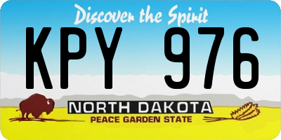 ND license plate KPY976