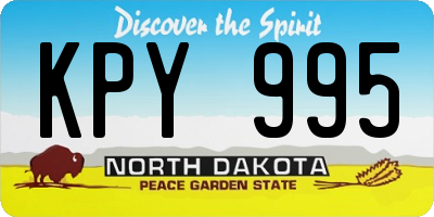 ND license plate KPY995