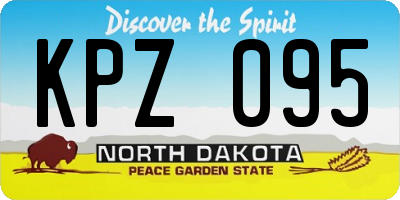 ND license plate KPZ095