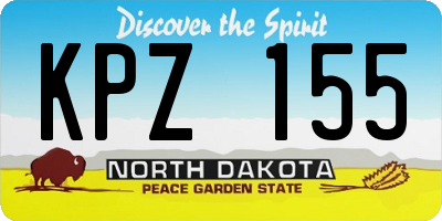 ND license plate KPZ155