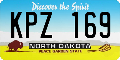 ND license plate KPZ169