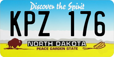 ND license plate KPZ176