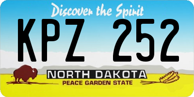 ND license plate KPZ252