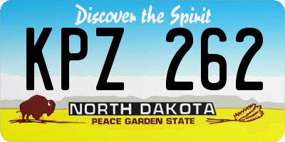 ND license plate KPZ262